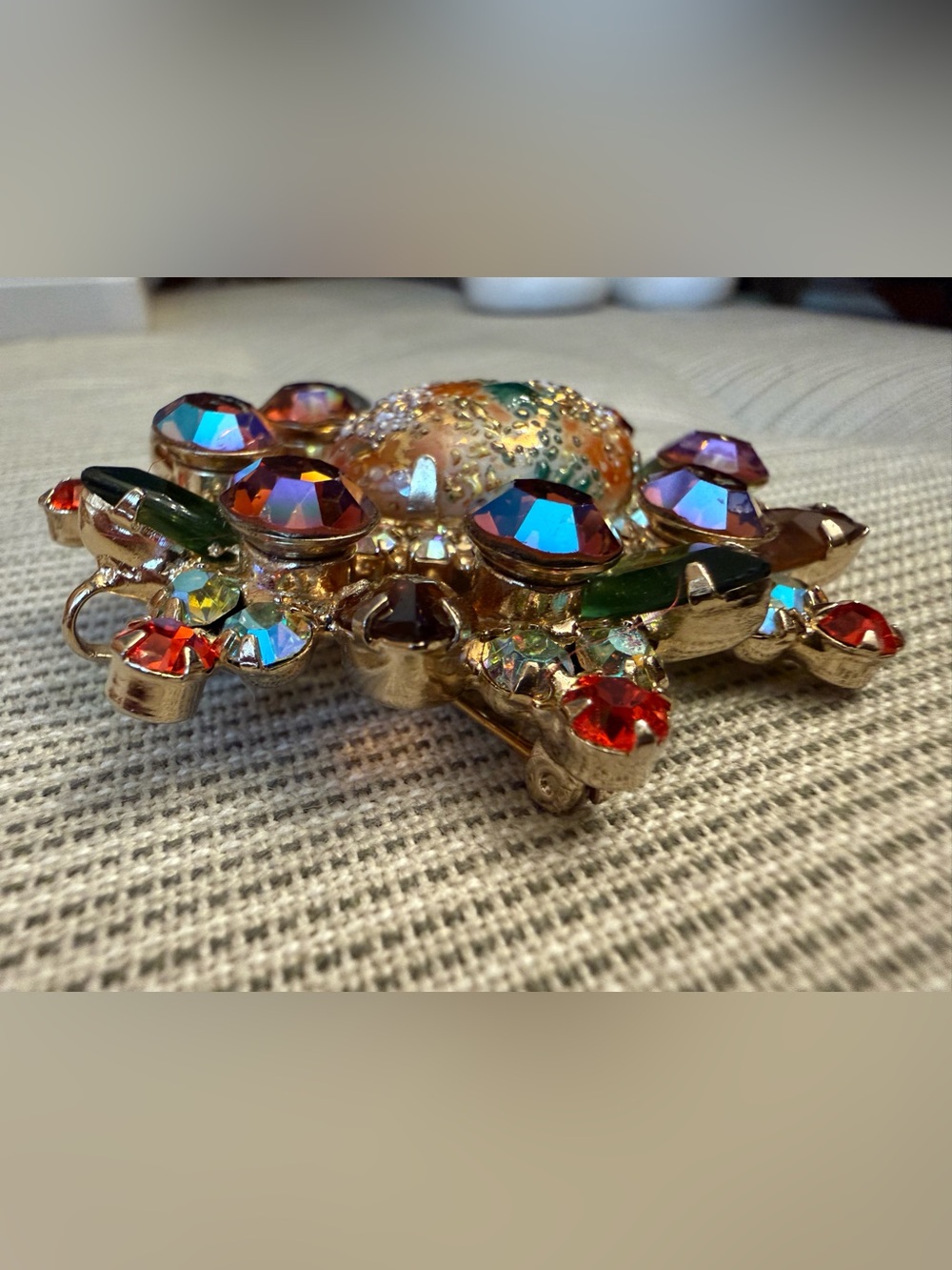 Juliana Easter Egg Stippled Rhinestone Brooch & Earring Set - Verified book pc - Picture 5 of 17
